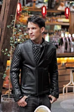 #122 CASACA DE CUERO /CHAQUETA JACKET ACOLCHADO COCOS 2024