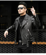#112 CASACA DE CUERO /CHAQUETA JACKET BIKER 2024