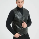 #03 CHALECO DE CUERO HOMBRE ESTILO 2024
