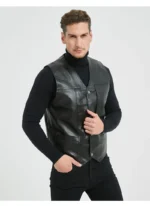 #03 CHALECO DE CUERO HOMBRE ESTILO 2024